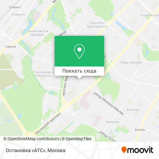 Карта Остановка «АТС»