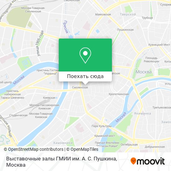 Карта Выставочные залы ГМИИ им. А. С. Пушкина