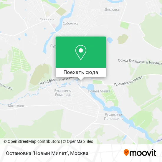 Карта Остановка "Новый Милет"