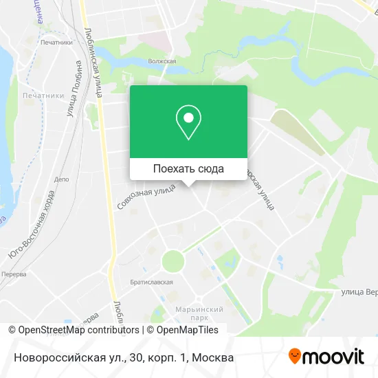 Карта Новороссийская ул., 30, корп. 1