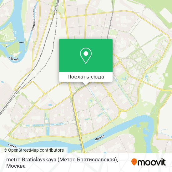 Карта metro Bratislavskaya (Метро Братиславская)
