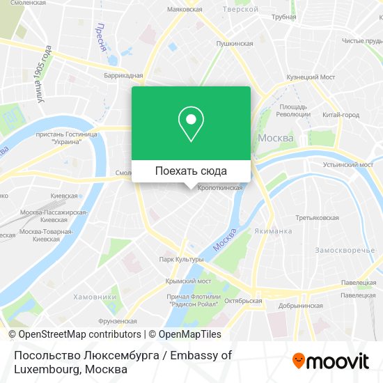 Карта Посольство Люксембурга / Embassy of Luxembourg