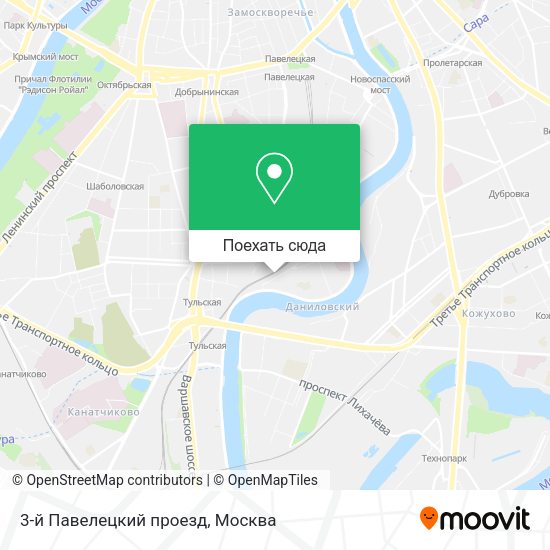 Карта 3-й Павелецкий проезд