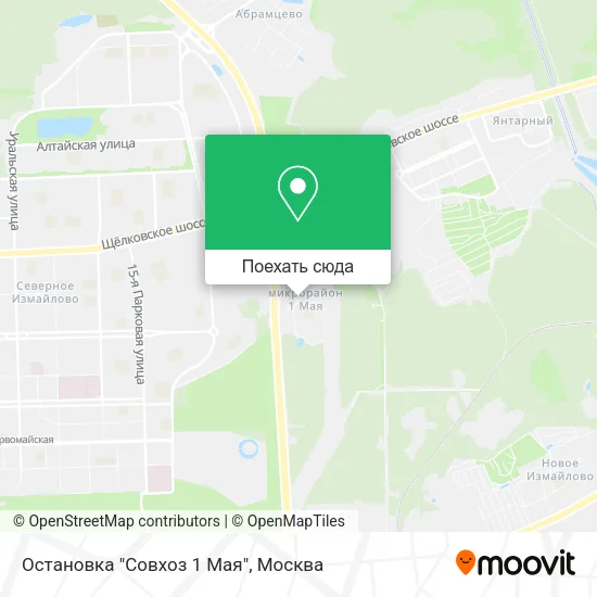 Карта Остановка "Совхоз 1 Мая"