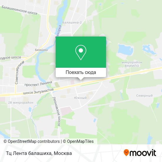 Карта Тц Лента балашиха