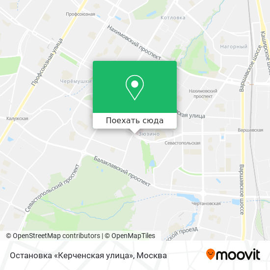 Карта Остановка «Керченская улица»