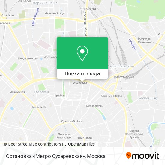 Карта Остановка «Метро Сухаревская»