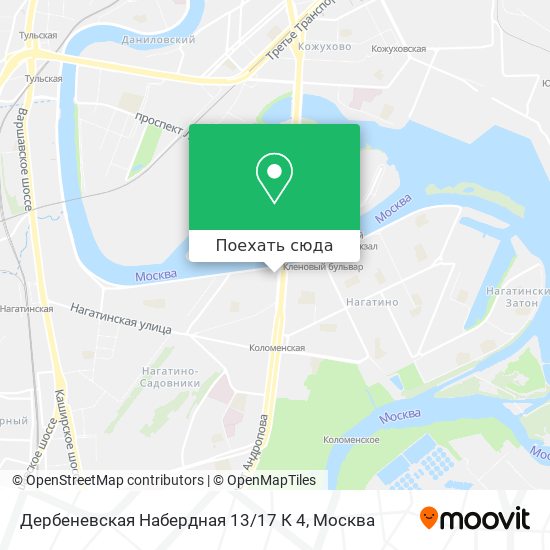 Карта Дербеневская Набердная 13 / 17 К 4