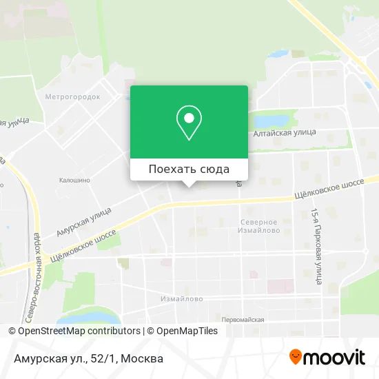 Карта Амурская ул., 52/1