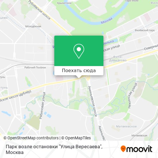 Карта Парк возле остановки "Улица Вересаева"