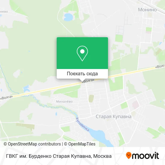 Карта ГВКГ им. Бурденко Старая Купавна