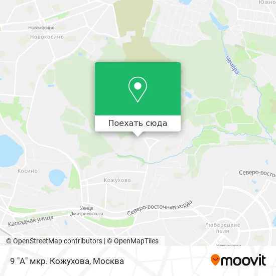 Карта 9 "А" мкр. Кожухова