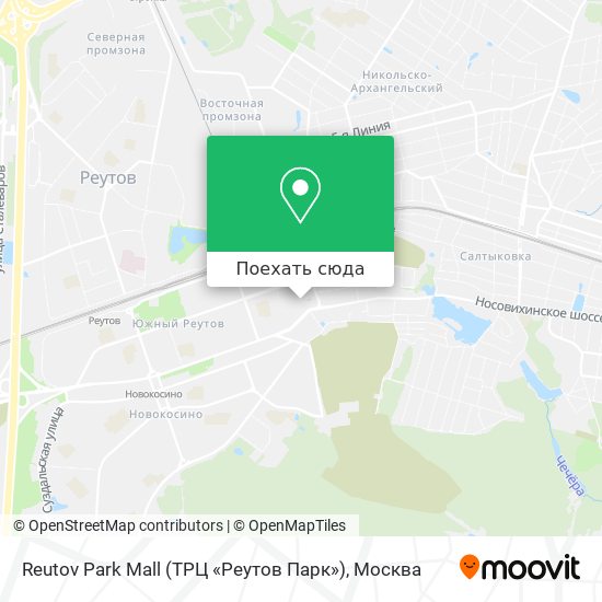 Карта Reutov Park Mall (ТРЦ «Реутов Парк»)