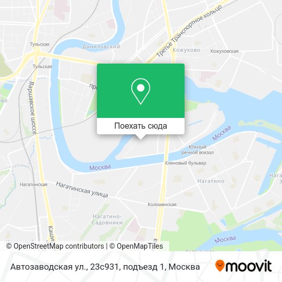 Карта Автозаводская ул., 23с931, подъезд 1