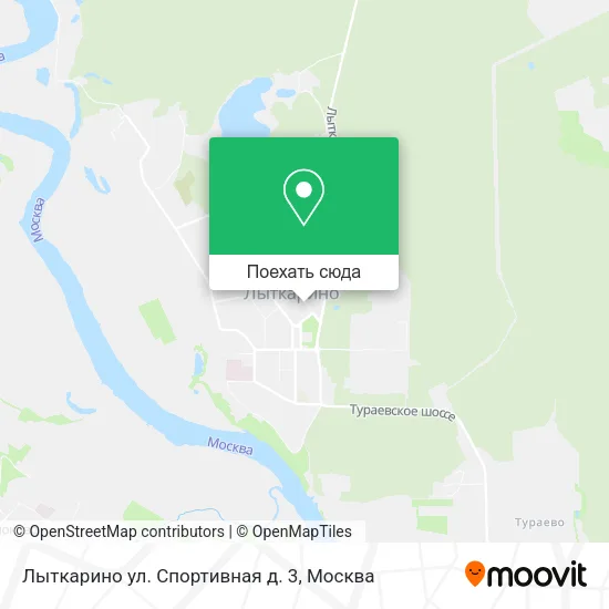 Карта Лыткарино ул. Спортивная д. 3