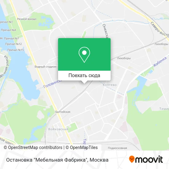 Карта Остановка "Мебельная Фабрика"