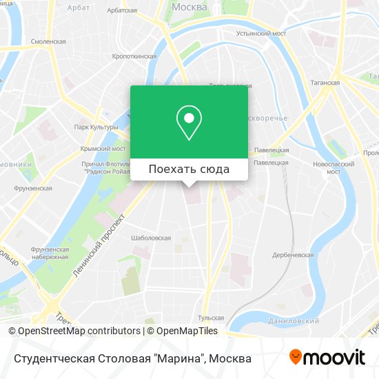 Карта Студентческая Столовая "Марина"