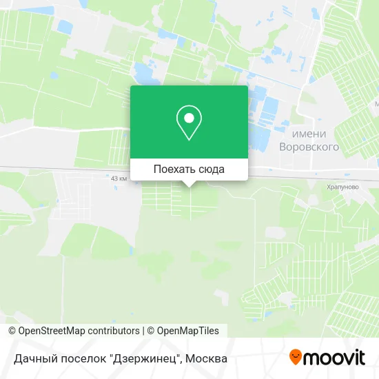 Карта Дачный поселок "Дзержинец"