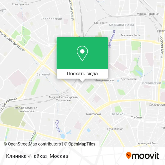 Карта Клиника «Чайка»