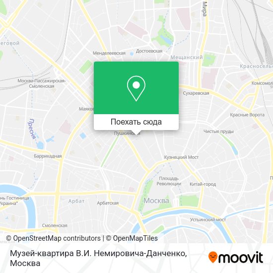 Карта Музей-квартира В.И. Немировича-Данченко