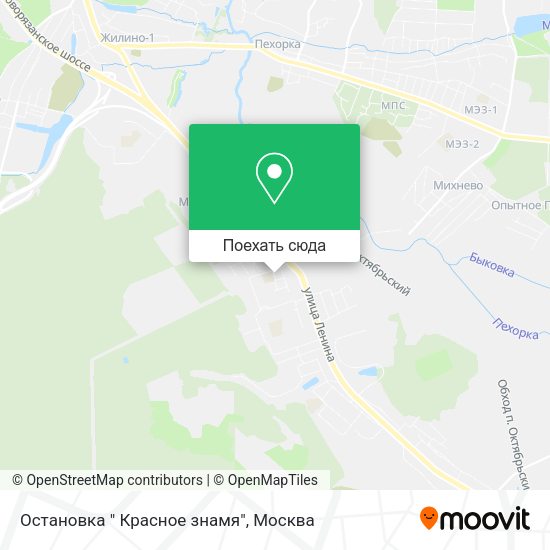 Карта Остановка " Красное знамя"