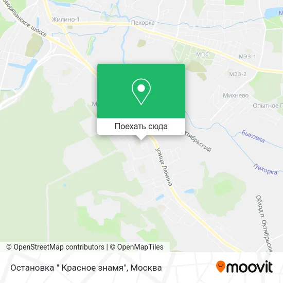 Карта Остановка " Красное знамя"