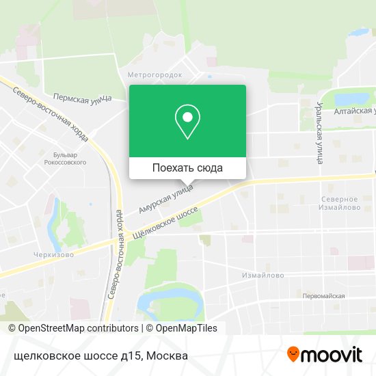 Карта щелковское шоссе д15