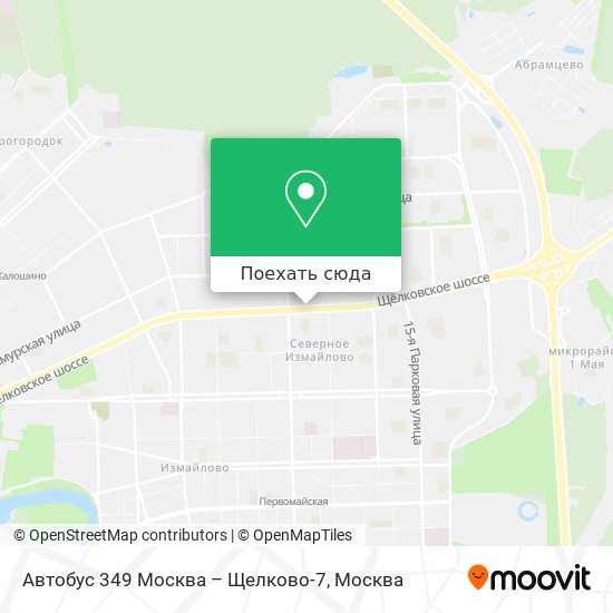 Карта Автобус 349 Москва – Щелково-7