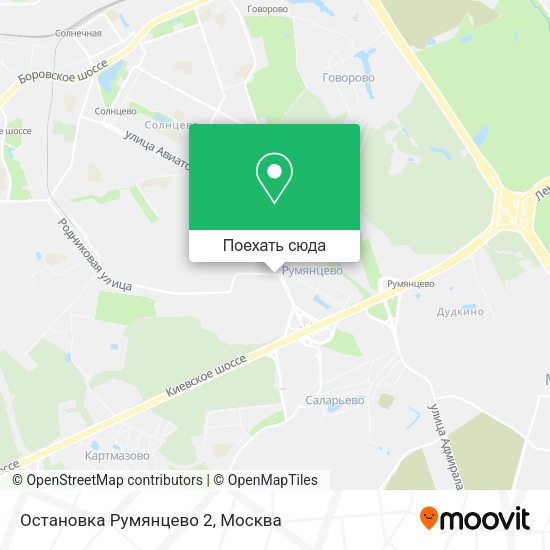 Карта Остановка Румянцево 2