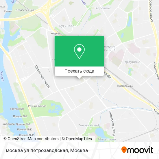 Карта москва ул петрозаводская