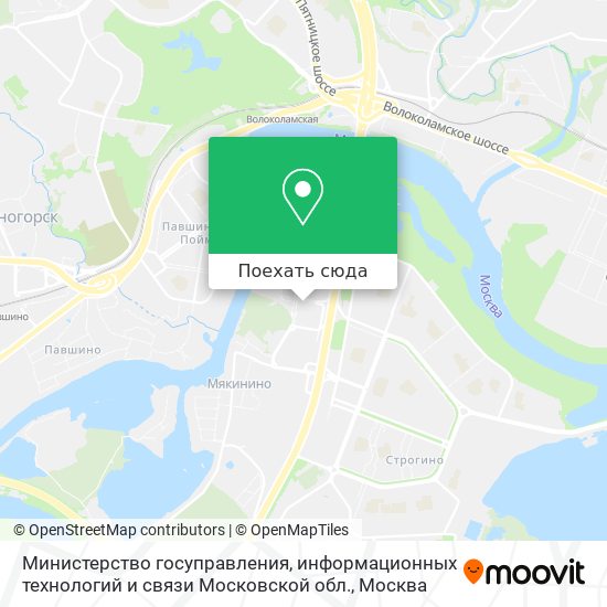 Карта Министерство госуправления, информационных технологий и связи Московской обл.