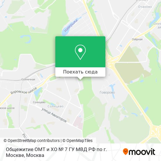 Карта Общежитие ОМТ и ХО	№ 7 ГУ МВД РФ по г. Москве