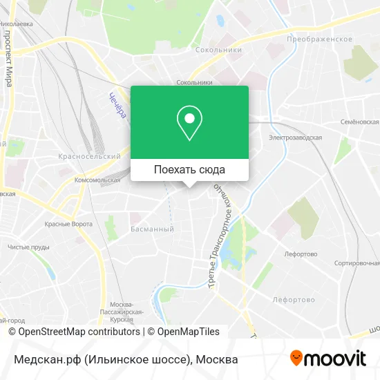Карта Медскан.рф (Ильинское шоссе)