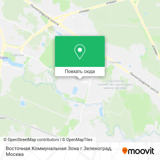Карта Восточная Коммунальная Зона г.Зеленоград