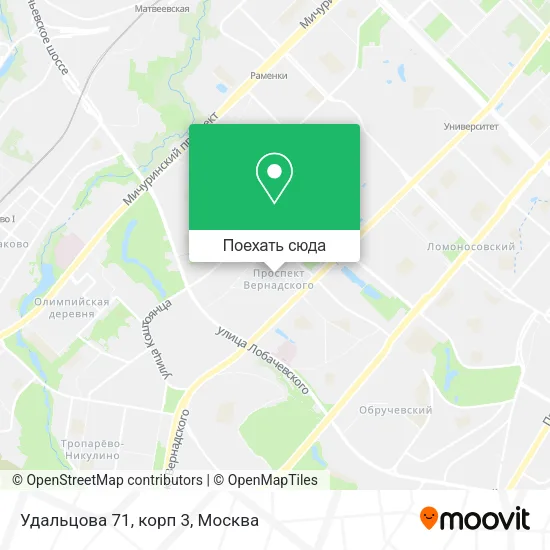 Карта Удальцова 71, корп 3