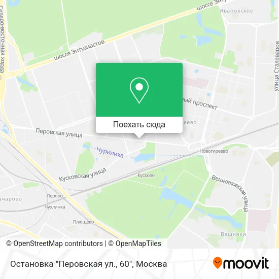 Карта Остановка "Перовская ул., 60"