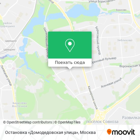 Карта Остановка «Домодедовская улица»