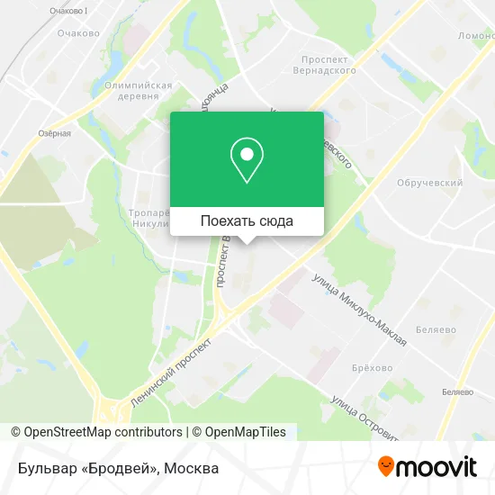Карта Бульвар «Бродвей»