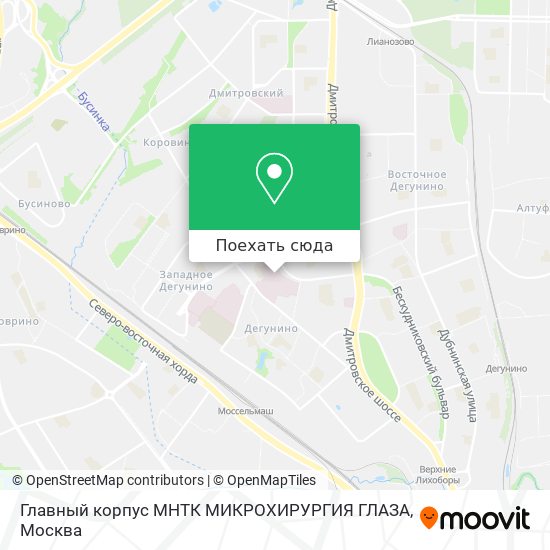 Карта Главный корпус МНТК МИКРОХИРУРГИЯ ГЛАЗА