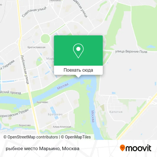 Карта рыбное место Марьино