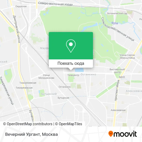 Карта Вечерний Ургант