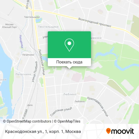 Карта Краснодонская ул., 1, корп. 1