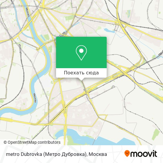 Карта metro Dubrovka (Метро Дубровка)