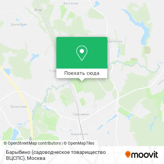 Карта Барыбино (садоводческое товарищество ВЦСПС)