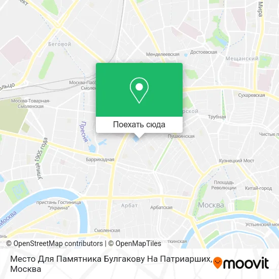 Карта Место Для Памятника Булгакову На Патриарших