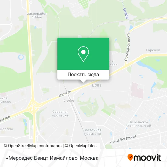 Карта «Мерседес-Бенц» Измайлово