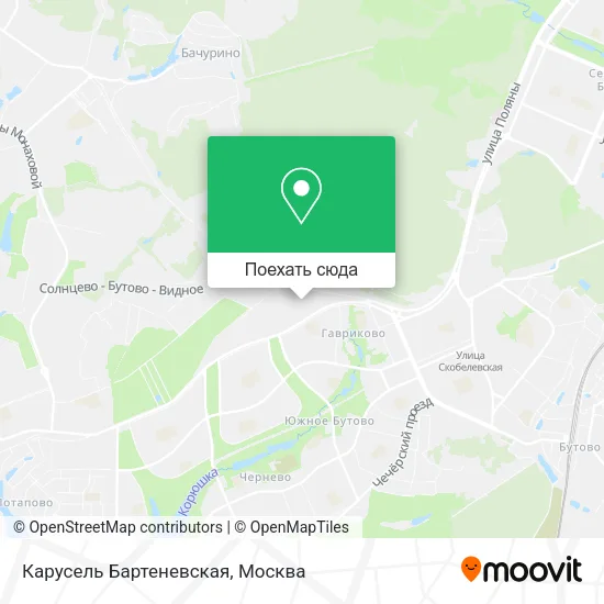 Карта Карусель Бартеневская