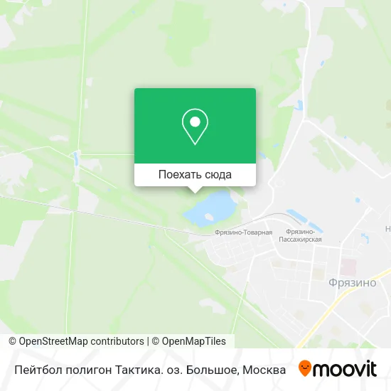 Карта Пейтбол полигон Тактика. оз. Большое
