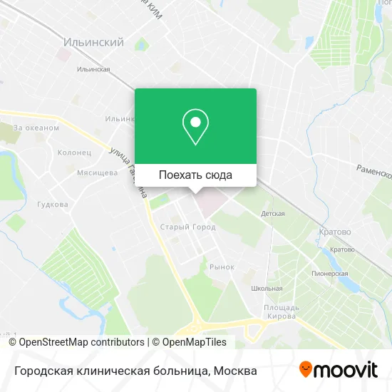 Карта Городская клиническая больница