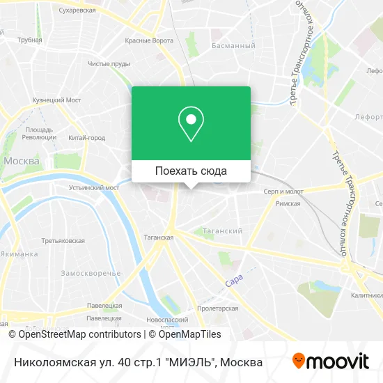 Карта Николоямская ул. 40 стр.1 "МИЭЛЬ"